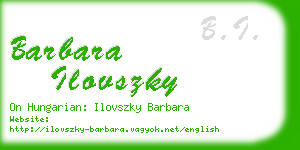 barbara ilovszky business card